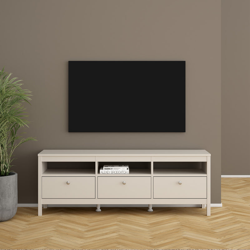 Madrid TV Unit 3 Drawers – Cashmere – image 6