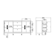 Madrid Sideboard 2 Doors 3 Drawers – White – image 11