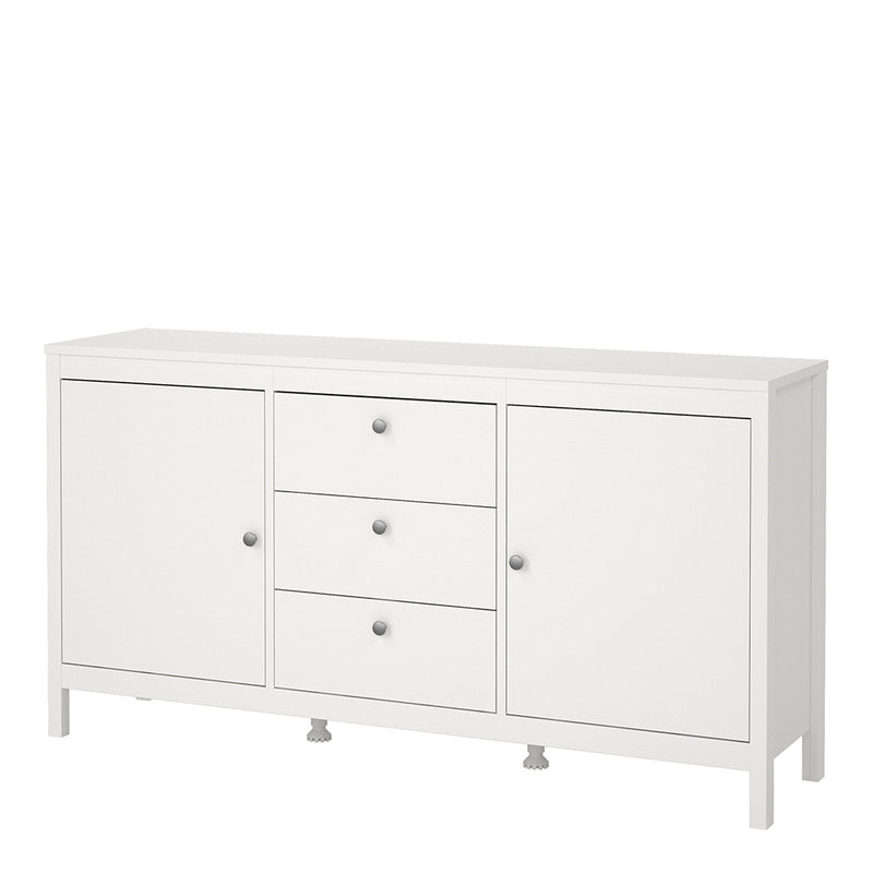 Madrid Sideboard 2 Doors 3 Drawers – White – image 3
