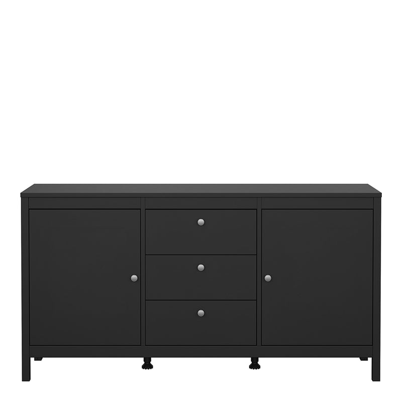 Madrid Sideboard 2 Doors 3 Drawers – Matt Black – image 2