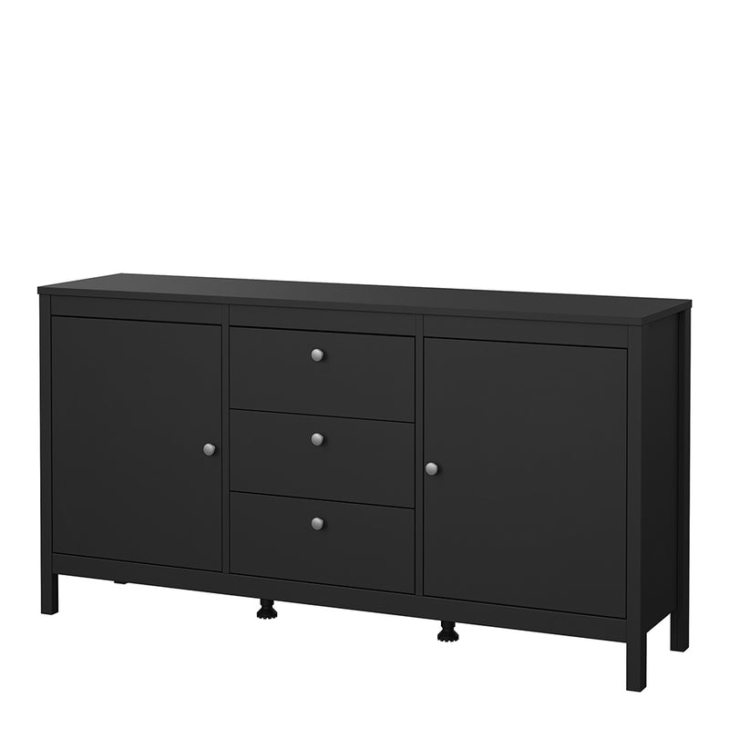 Madrid Sideboard 2 Doors 3 Drawers – Matt Black – image 3