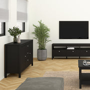 Madrid Sideboard 2 Doors 3 Drawers – Matt Black – image 6