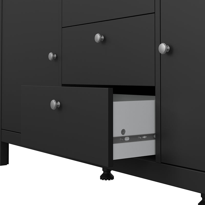 Madrid Sideboard 2 Doors 3 Drawers – Matt Black – image 9