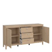 Madrid Sideboard 2 Doors + 3 Drawers – Hickory Oak – image 5