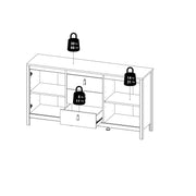 Madrid Sideboard 2 Doors + 3 Drawers – Cashmere – image 11