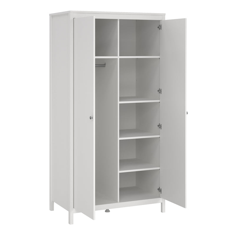 Madrid Wardrobe with 2 Doors – White – image 5