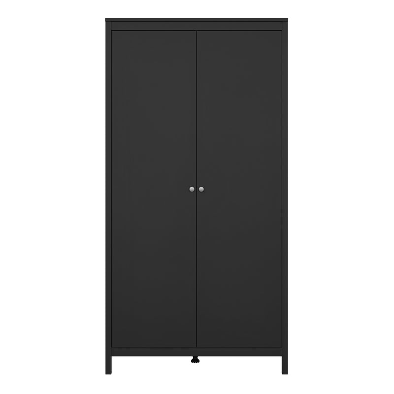 Madrid Wardrobe with 2 Doors – Matt Black – image 2
