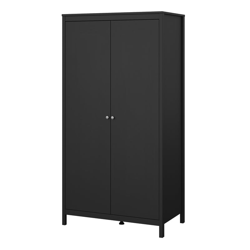 Madrid Wardrobe with 2 Doors – Matt Black – image 3