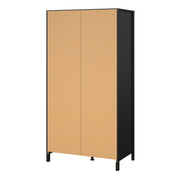 Madrid Wardrobe with 2 Doors – Matt Black – image 4