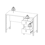 Madrid Desk 3 Drawers in Jackson – White – image 12