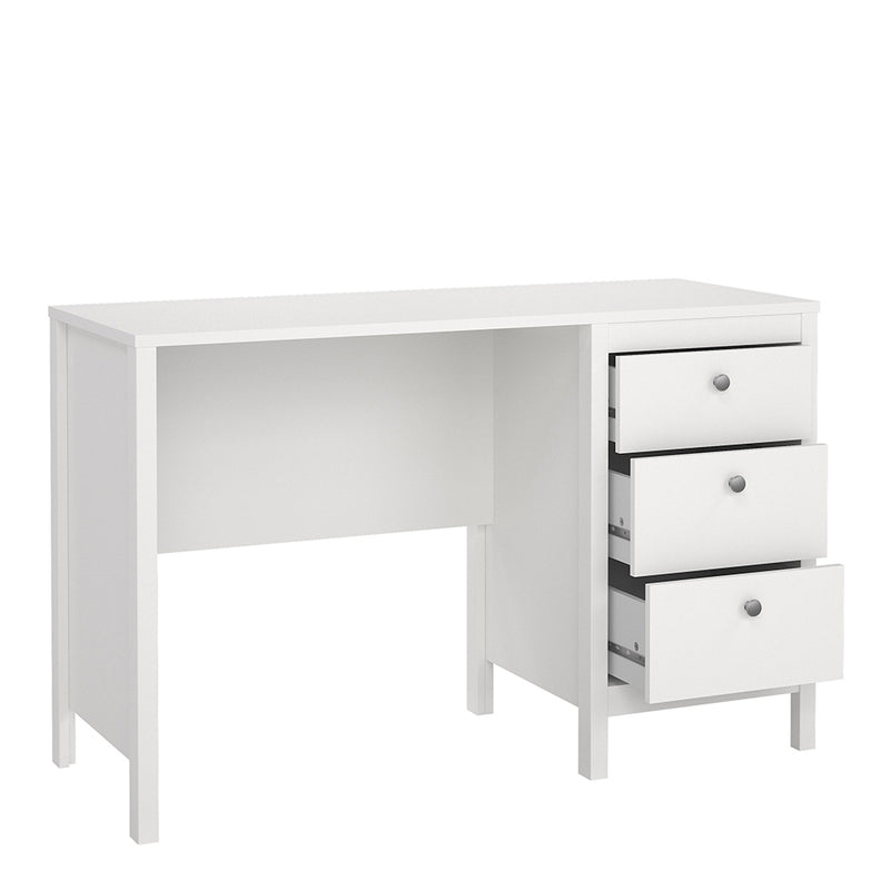 Madrid Desk 3 Drawers in Jackson – White – image 5