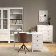 Madrid Desk 3 Drawers in Jackson – White – image 6