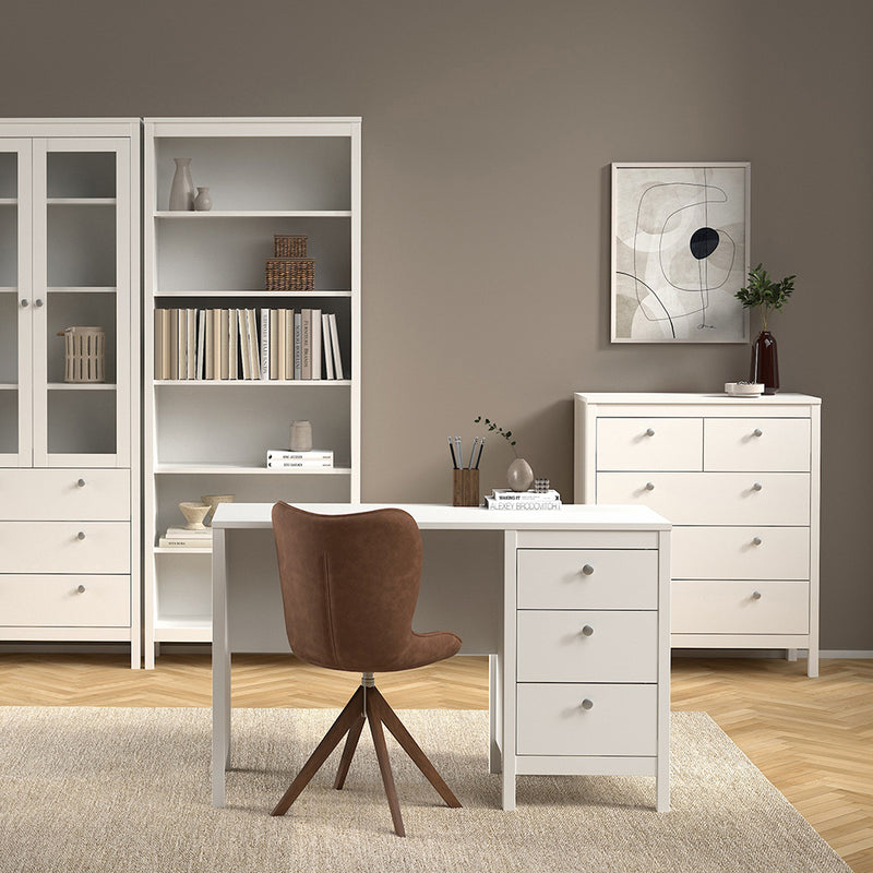 Madrid Desk 3 Drawers in Jackson – White – image 6