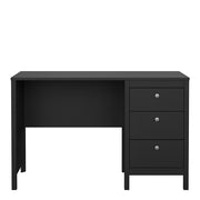 Madrid Desk 3 Drawers in Jackson – Matt Black – image 2