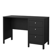 Madrid Desk 3 Drawers in Jackson – Matt Black – image 3