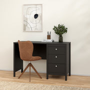 Madrid Desk 3 Drawers in Jackson – Matt Black – image 7