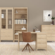 Madrid Desk 3 Drawers in Jackson – Hickory Oak – image 6