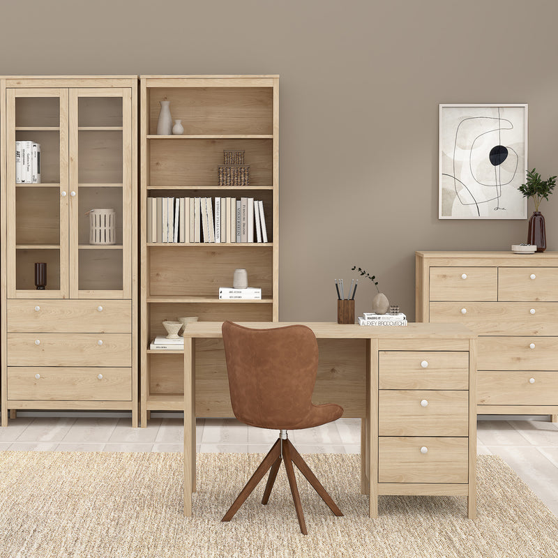 Madrid Desk 3 Drawers in Jackson – Hickory Oak – image 6