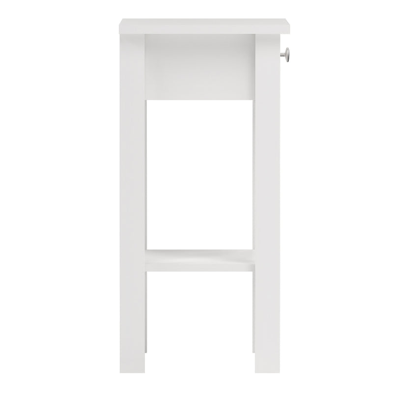 Madrid Bedside Table with 1 Drawer – White – image 4