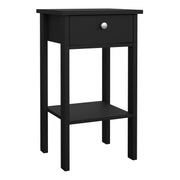 Madrid Bedside Table with 1 Drawer – Matt Black – image 1