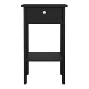 Madrid Bedside Table with 1 Drawer – Matt Black – image 2