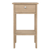Madrid Bedside Table with 1 Drawer – Hickory Oak – image 2