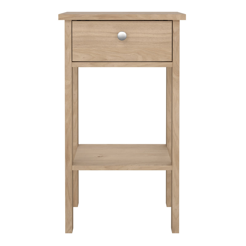 Madrid Bedside Table with 1 Drawer – Hickory Oak – image 2