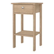 Madrid Bedside Table with 1 Drawer – Hickory Oak – image 3