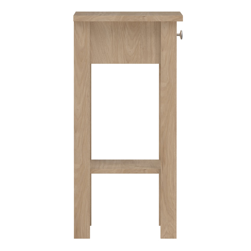 Madrid Bedside Table with 1 Drawer – Hickory Oak – image 4