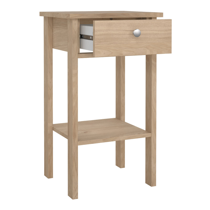 Madrid Bedside Table with 1 Drawer – Hickory Oak – image 6