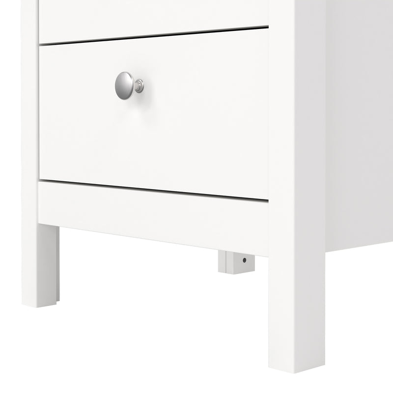 Madrid Bedside Table 3 Drawers – White – image 9