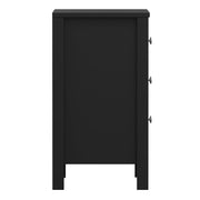 Madrid Bedside Table 3 Drawers – Matt Black – image 4
