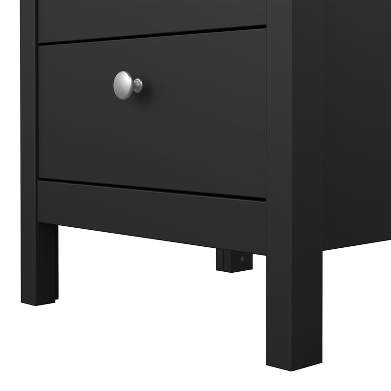 Madrid Bedside Table 3 Drawers – Matt Black – image 9