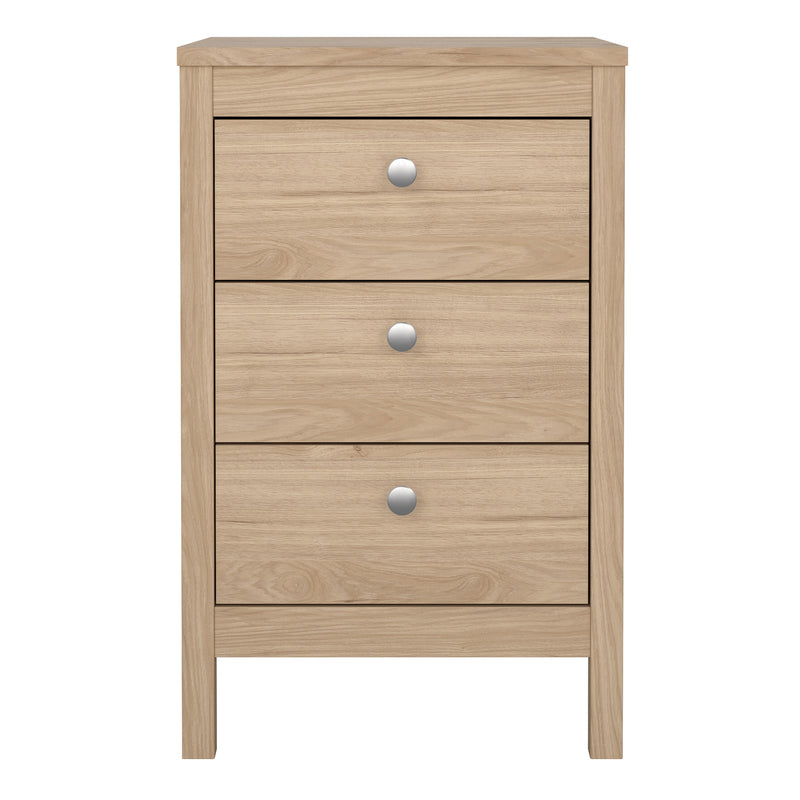 Madrid Bedside Table 3 Drawers – Hickory Oak – image 2
