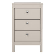 Madrid Bedside Table 3 Drawers – Cashmere – image 2