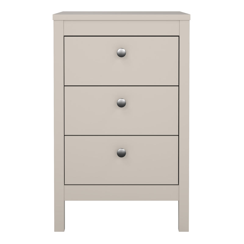 Madrid Bedside Table 3 Drawers – Cashmere – image 2