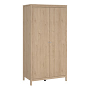 Madrid Package - Bedside Table 2 Drawers + Chest 5 Drawers + 2 Door Wardrobe in Jackson Hickory Oak – image 10