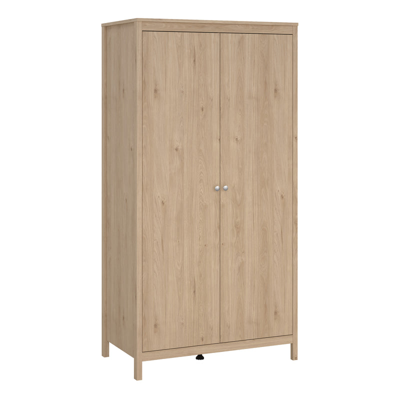 Madrid Package - Bedside Table 2 Drawers + Chest 5 Drawers + 2 Door Wardrobe in Jackson Hickory Oak – image 10