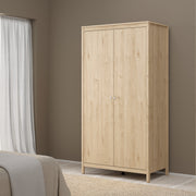Madrid Package - Bedside Table 2 Drawers + Chest 5 Drawers + 2 Door Wardrobe in Jackson Hickory Oak – image 12