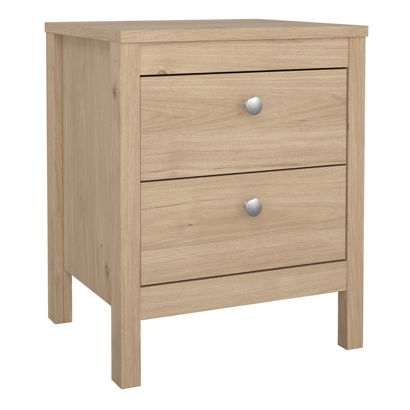 Madrid Package - Bedside Table 2 Drawers + Chest 5 Drawers + 2 Door Wardrobe in Jackson Hickory Oak – image 2