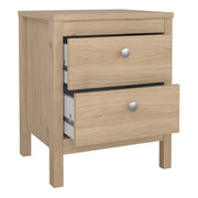 Madrid Package - Bedside Table 2 Drawers + Chest 5 Drawers + 2 Door Wardrobe in Jackson Hickory Oak – image 3