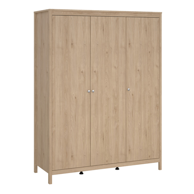 Madrid Package - Bedside Table 2 Drawers + Chest 5 Drawers + 3 Door Wardrobe in Jackson Hickory Oak – image 10