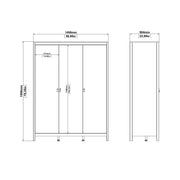 Madrid Package - Bedside Table 2 Drawers + Chest 5 Drawers + 3 Door Wardrobe in Jackson Hickory Oak – image 13