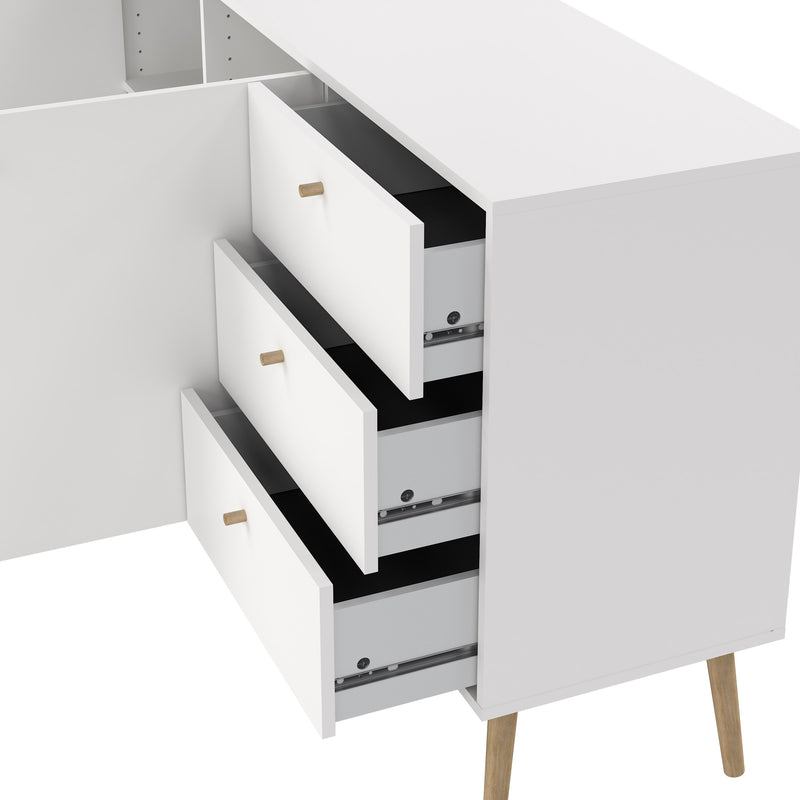 Cumbria Sideboard 2 Doors + 3 Drawers Dark – image 8