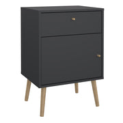 Cumbria Nightstand 1 Door + 1 Drawer Dark – image 1
