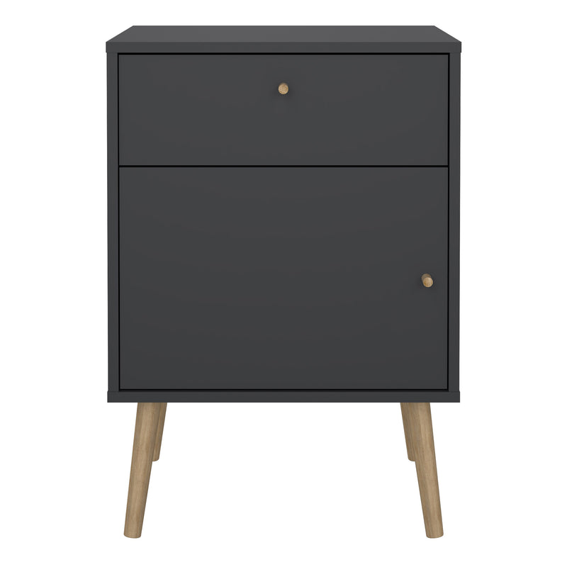 Cumbria Nightstand 1 Door + 1 Drawer Dark – image 2