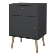 Cumbria Nightstand 1 Door + 1 Drawer Dark – image 3