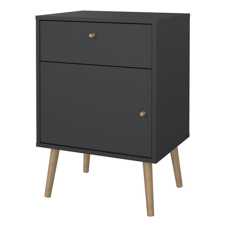 Cumbria Nightstand 1 Door + 1 Drawer Dark – image 3