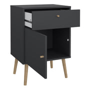 Cumbria Nightstand 1 Door + 1 Drawer Dark – image 5