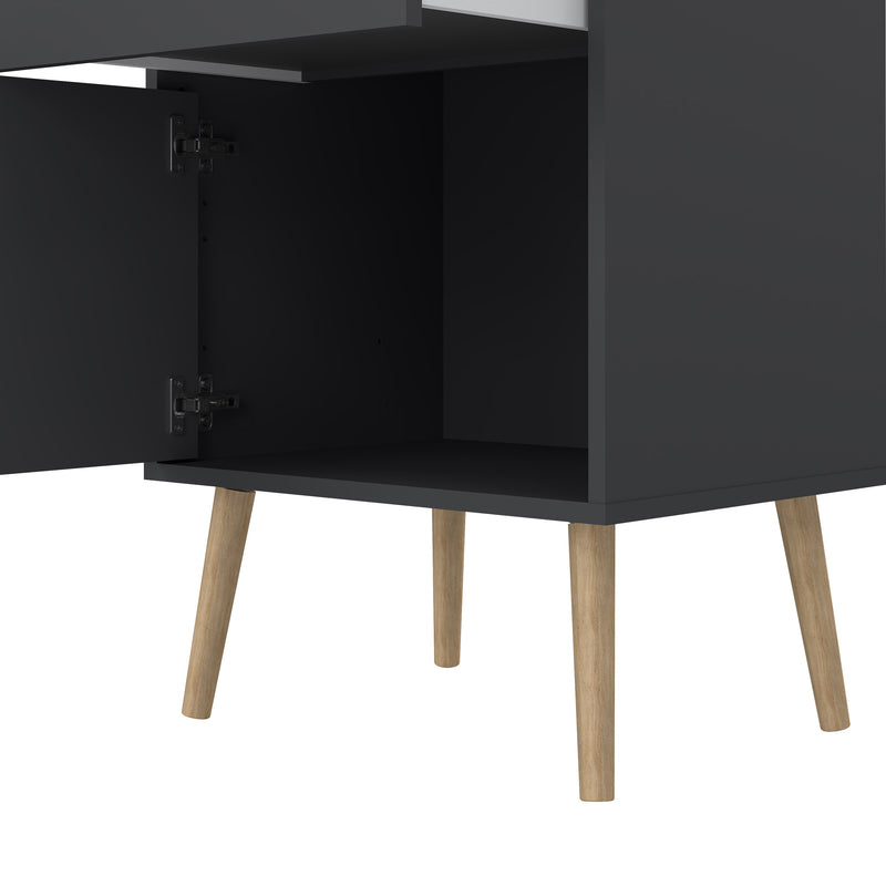 Cumbria Nightstand 1 Door + 1 Drawer Dark – image 9